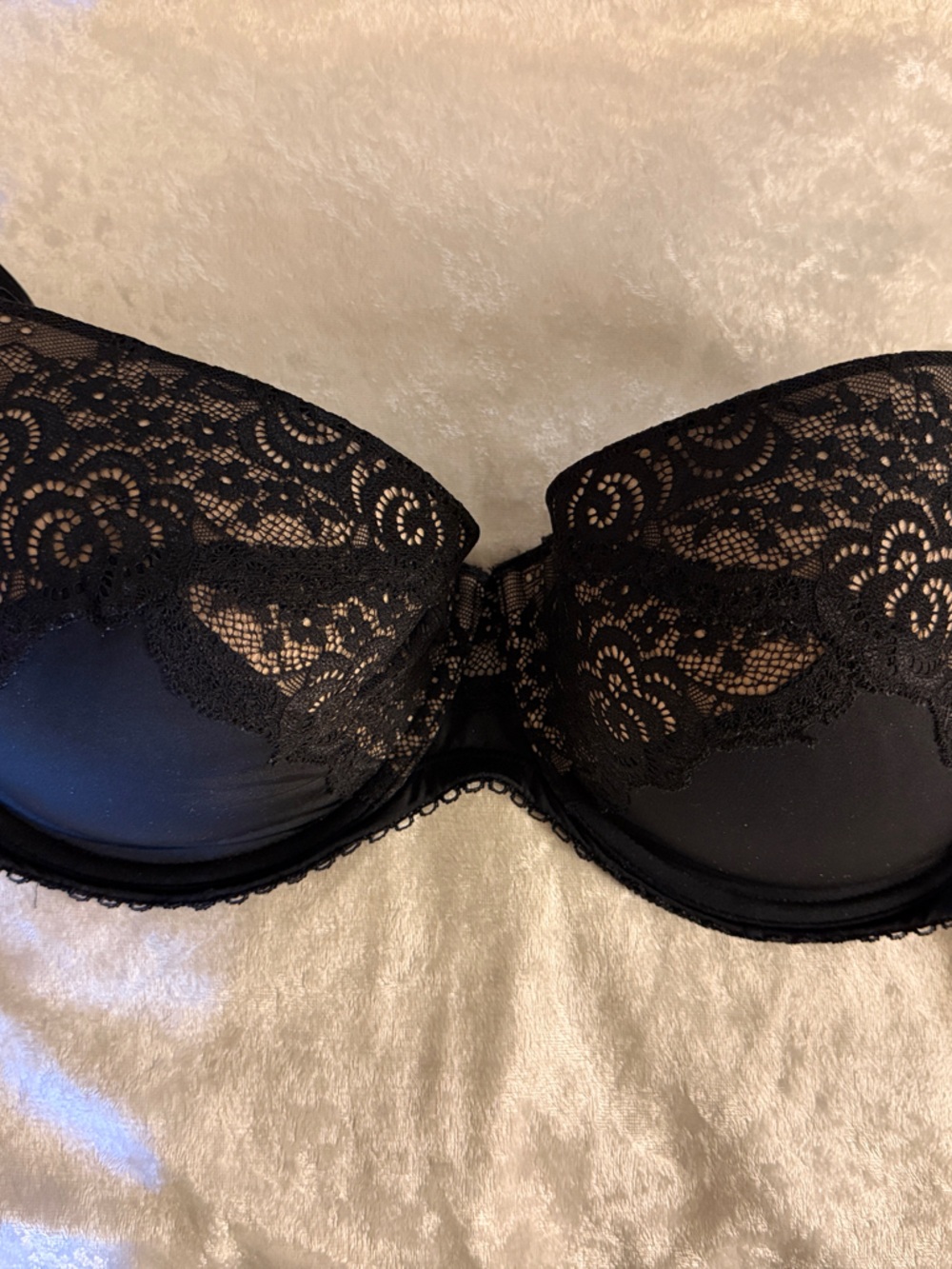 Gilligan & O'Malley Black Lace Underwire Push Up Bra 40D